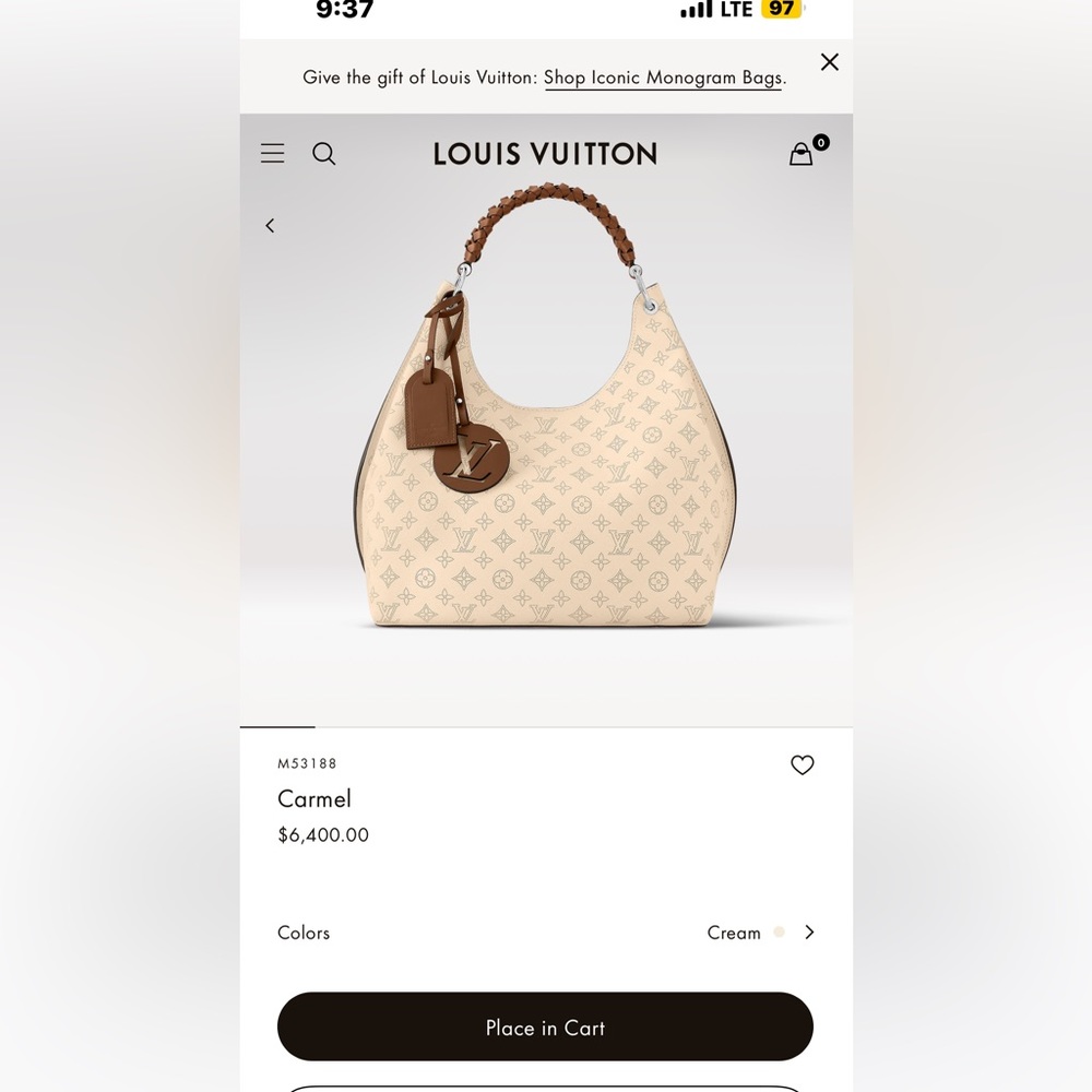 SOLD ❌ Louis Vuitton Carmel Mahina ❌ SOLD